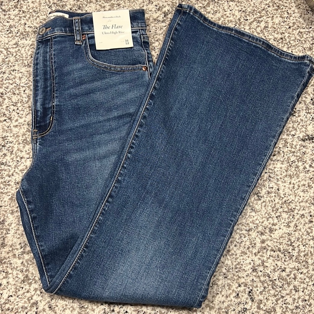 Abercrombie Ultra High Rise Flare jeans